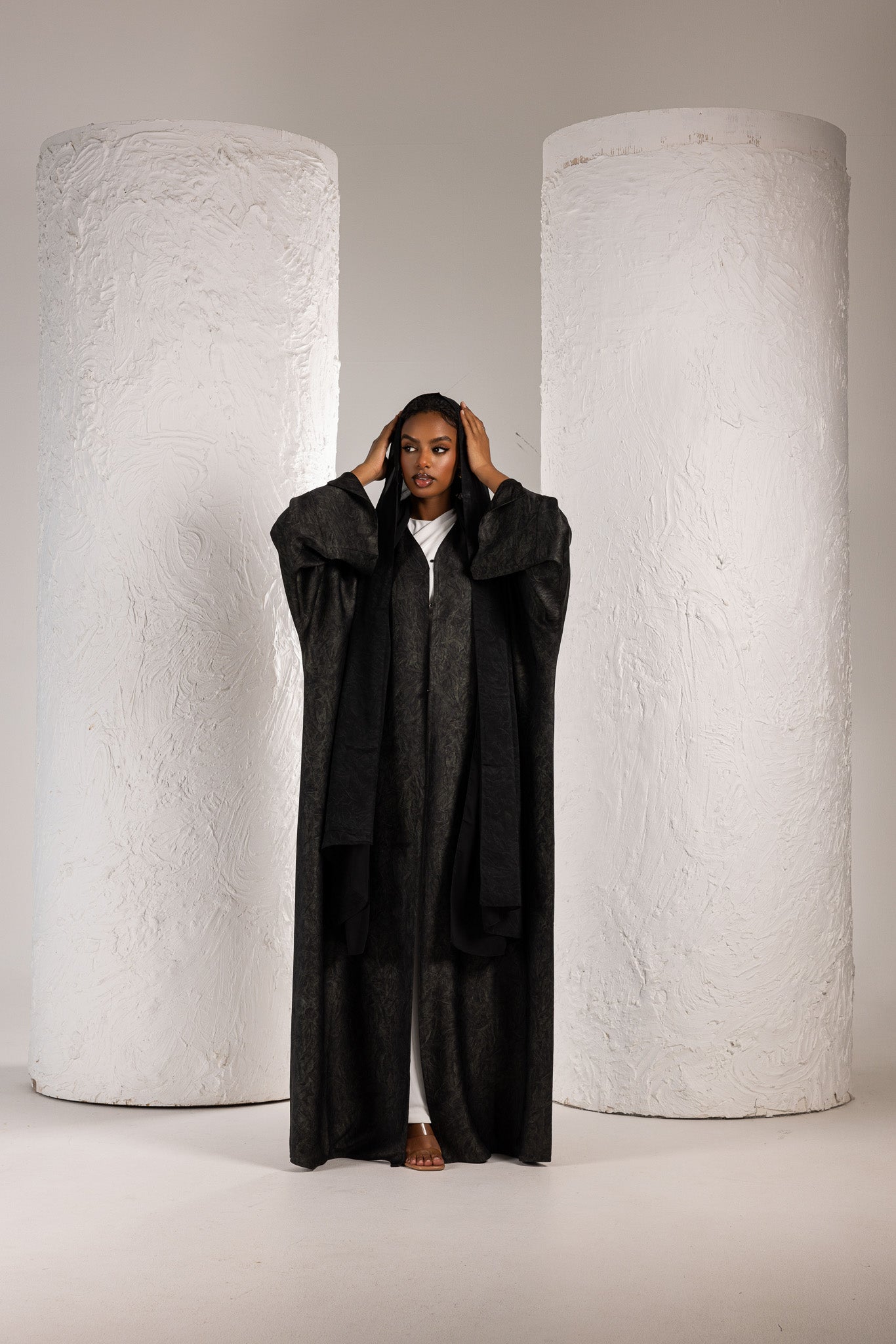 Green Black Abaya