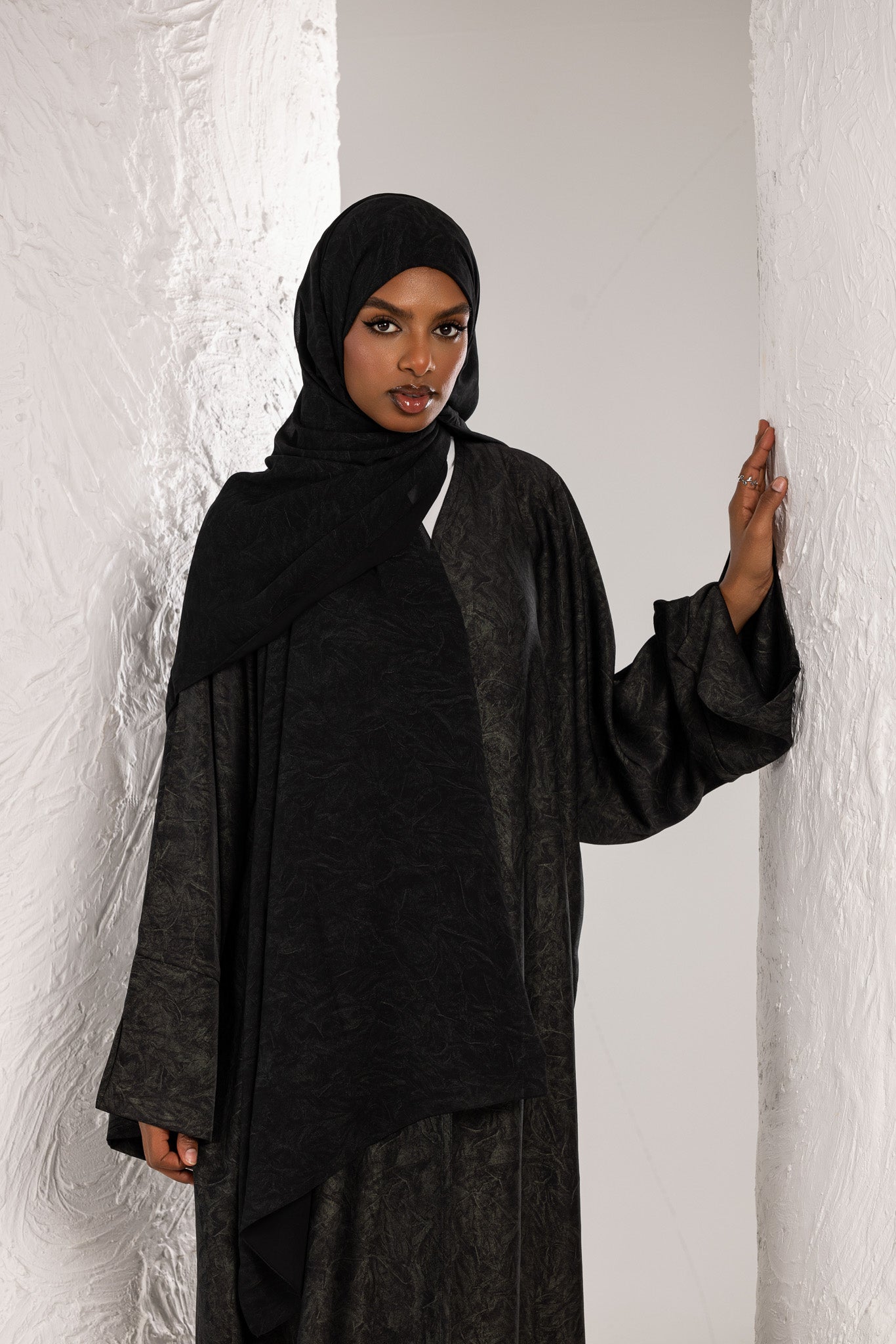 Green Black Abaya