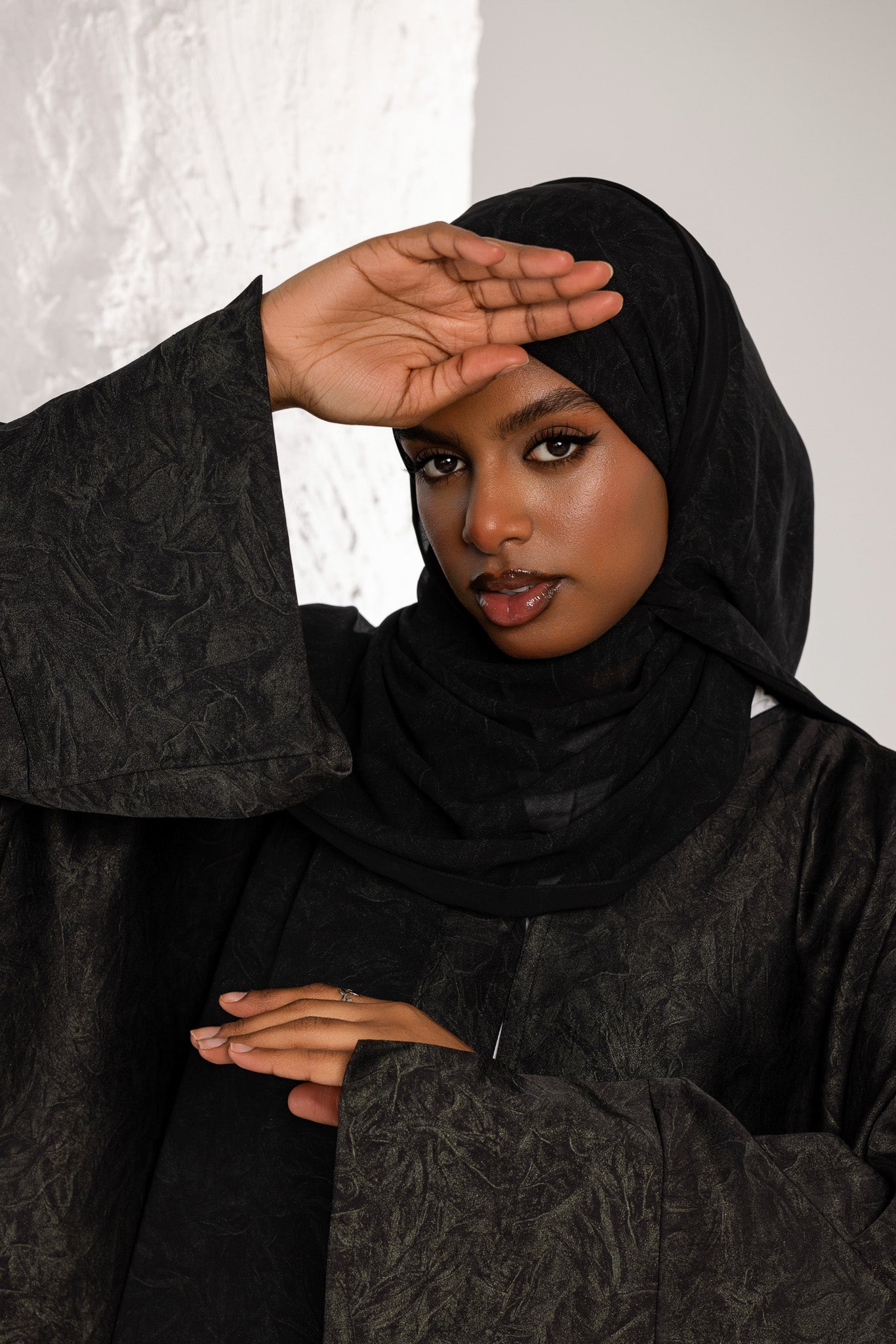 Green Black Abaya