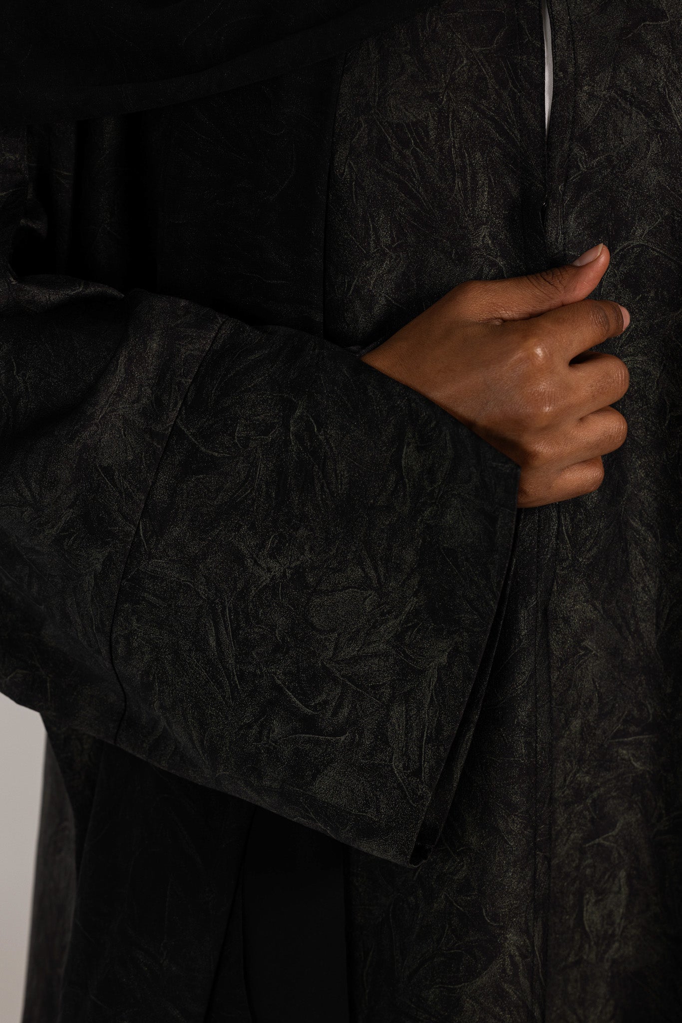 Green Black Abaya