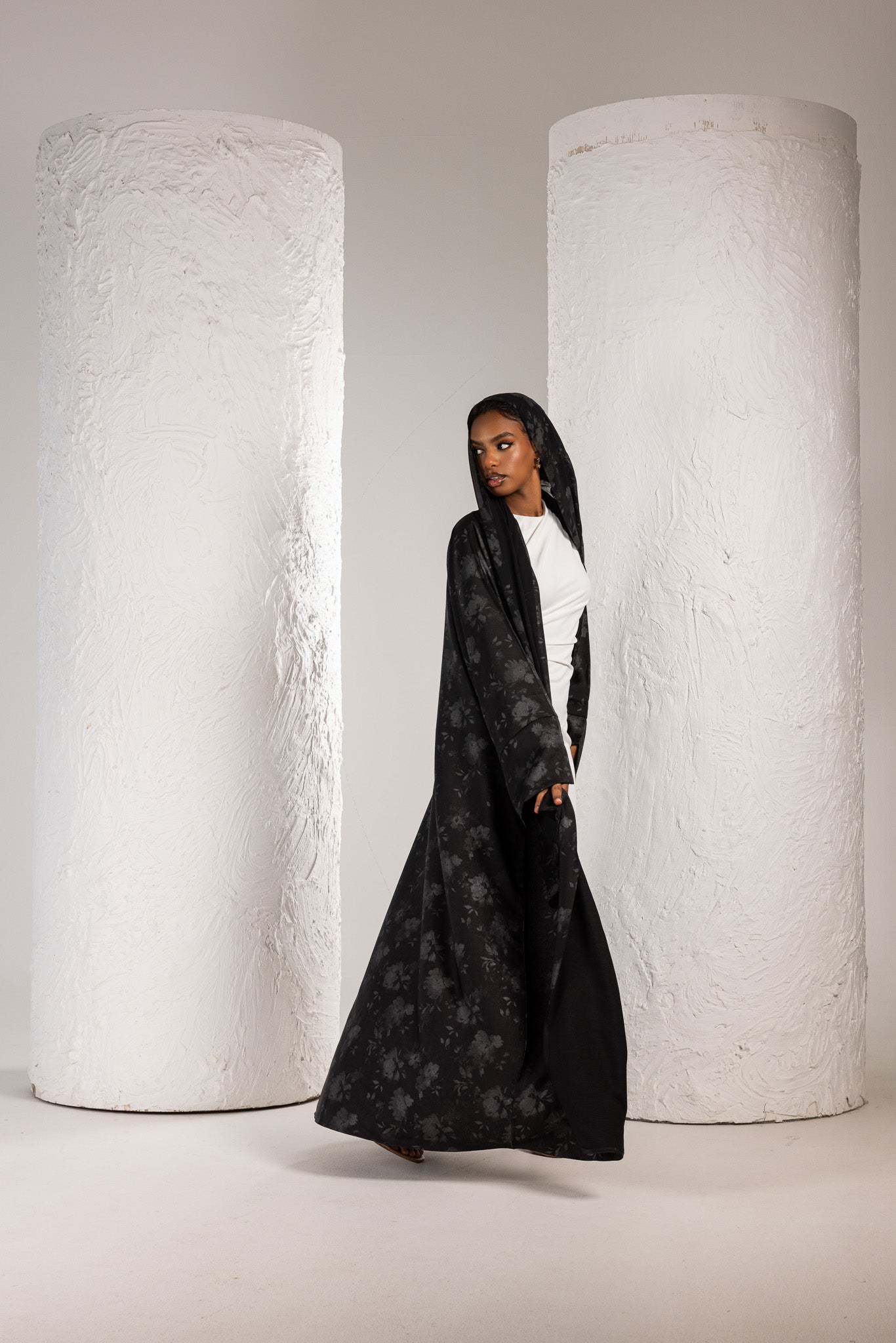 Black and Grey Abaya