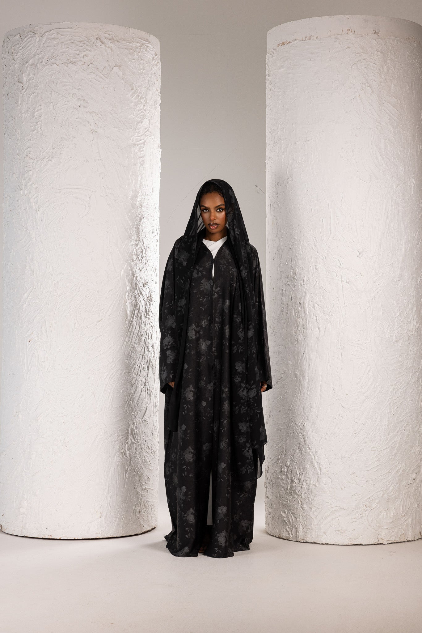 Black and Grey Abaya