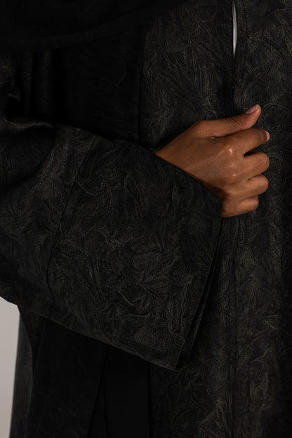 Green Black Abaya