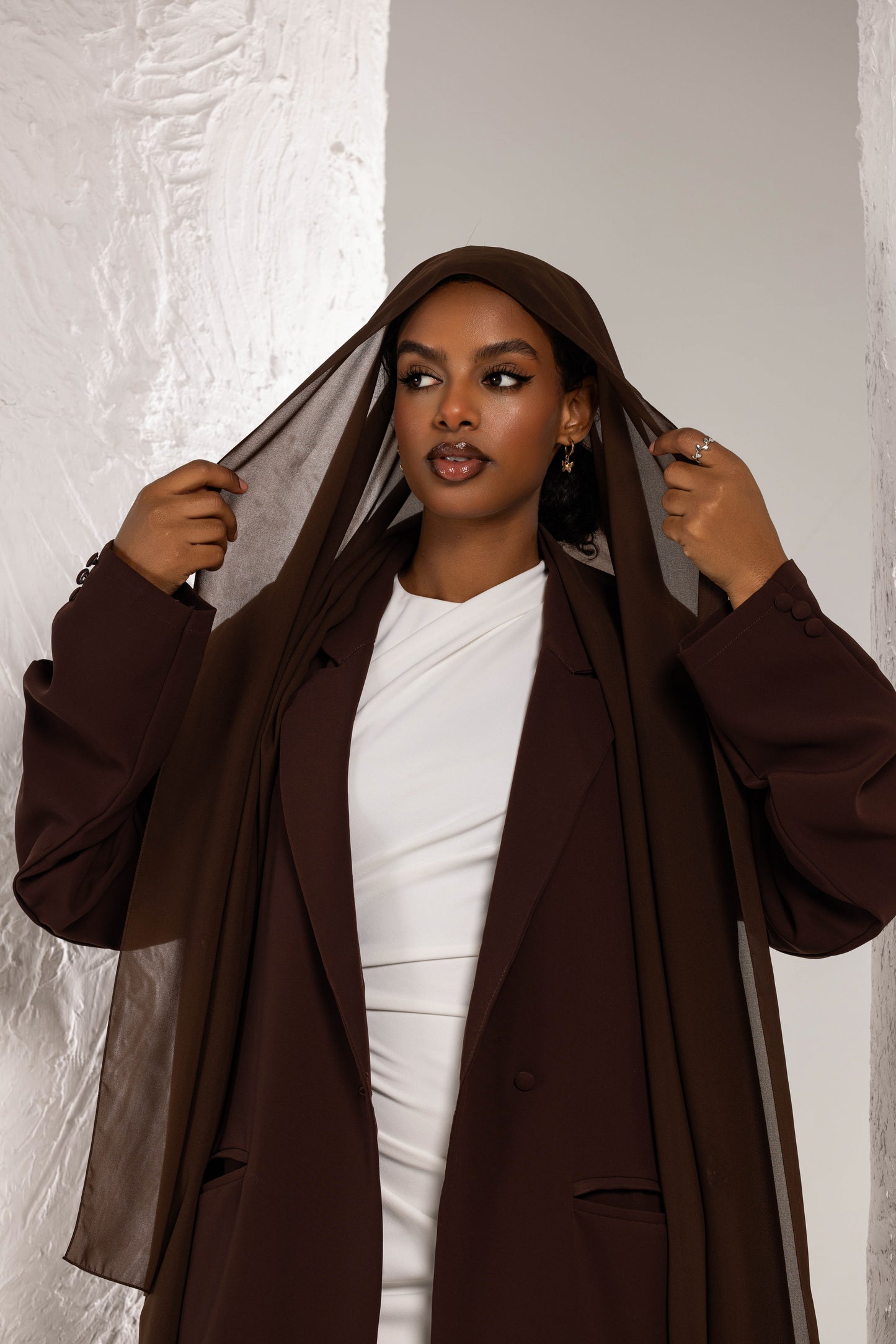 Brown Blazer Abaya