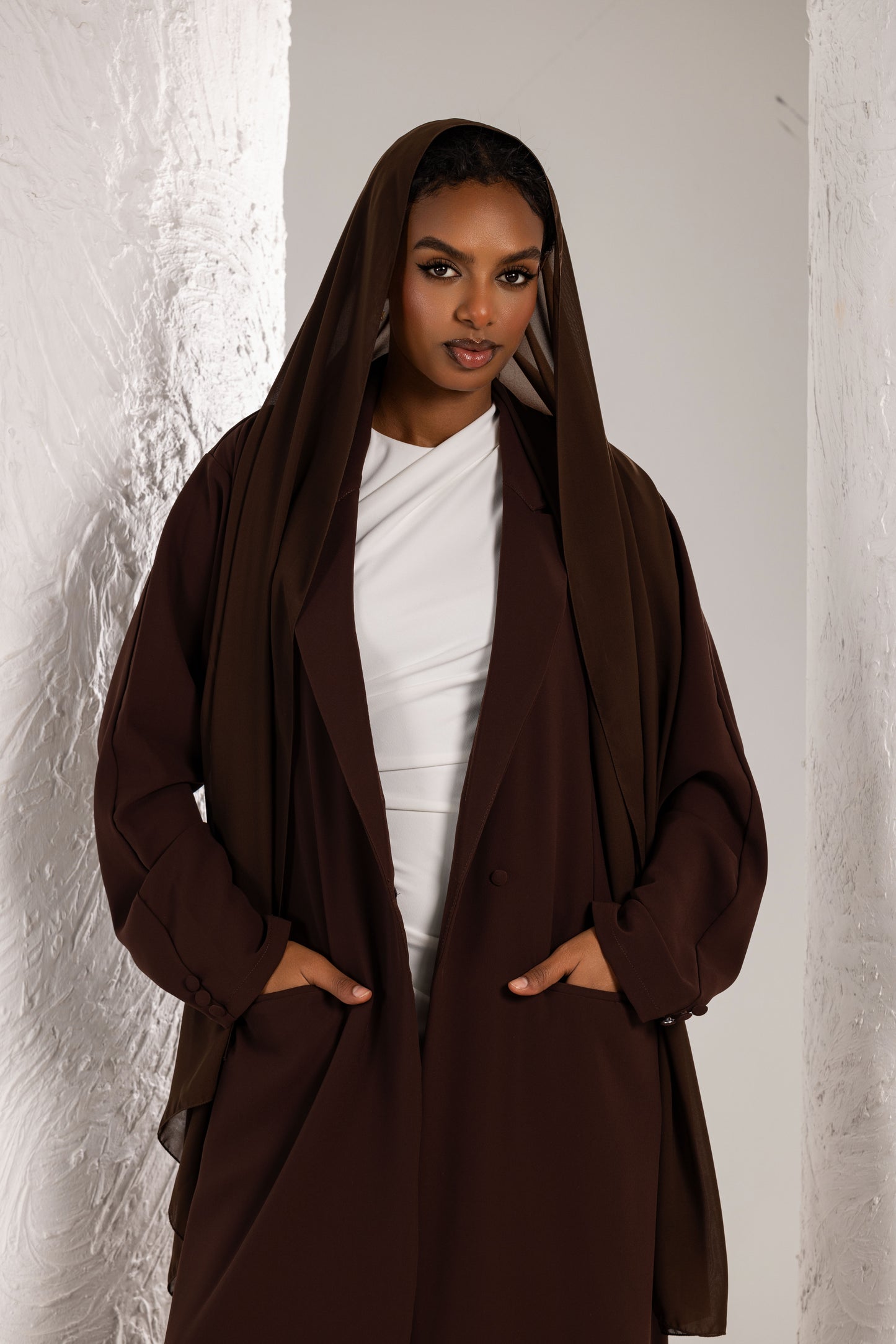 Brown Blazer Abaya
