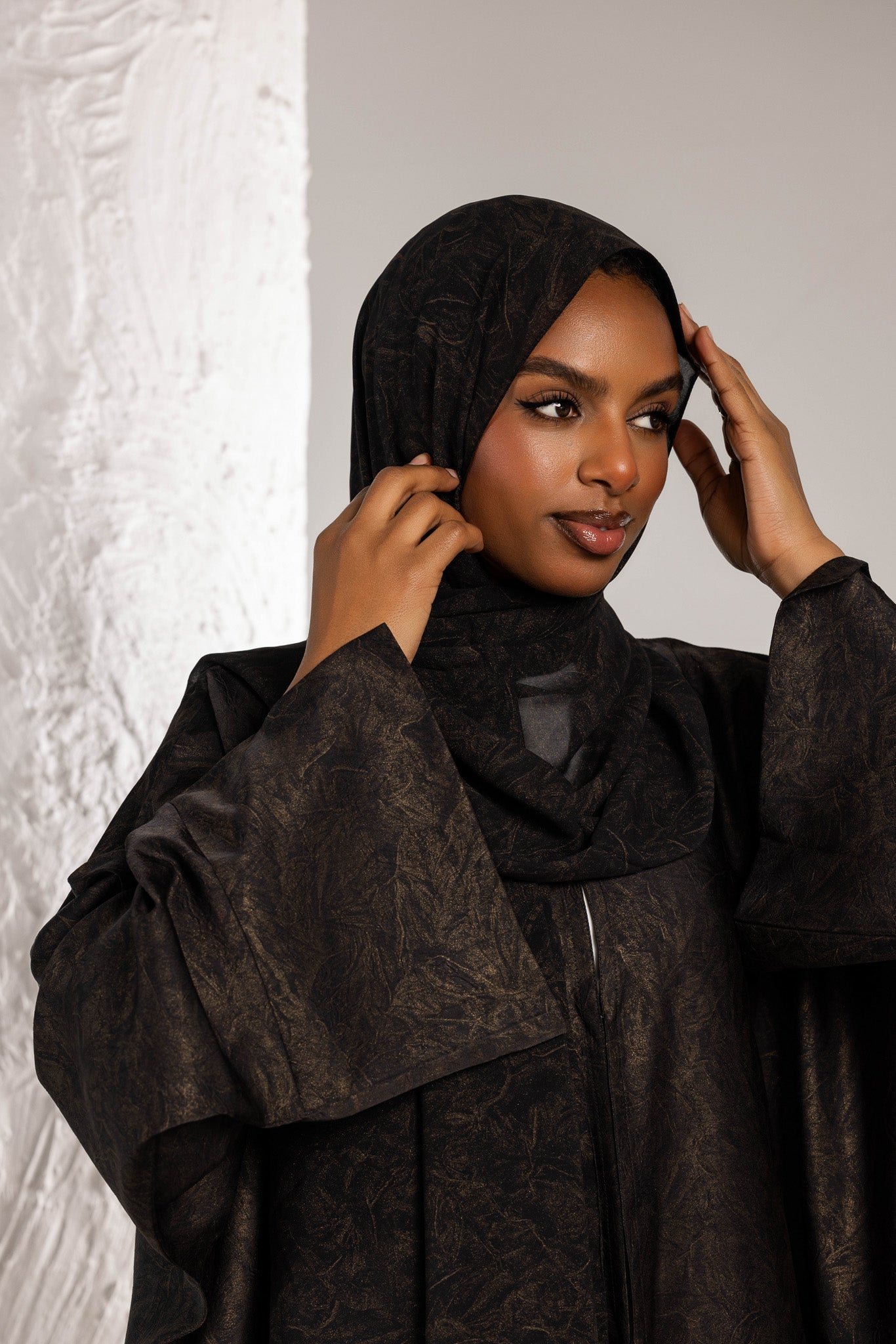Brown Black Abaya