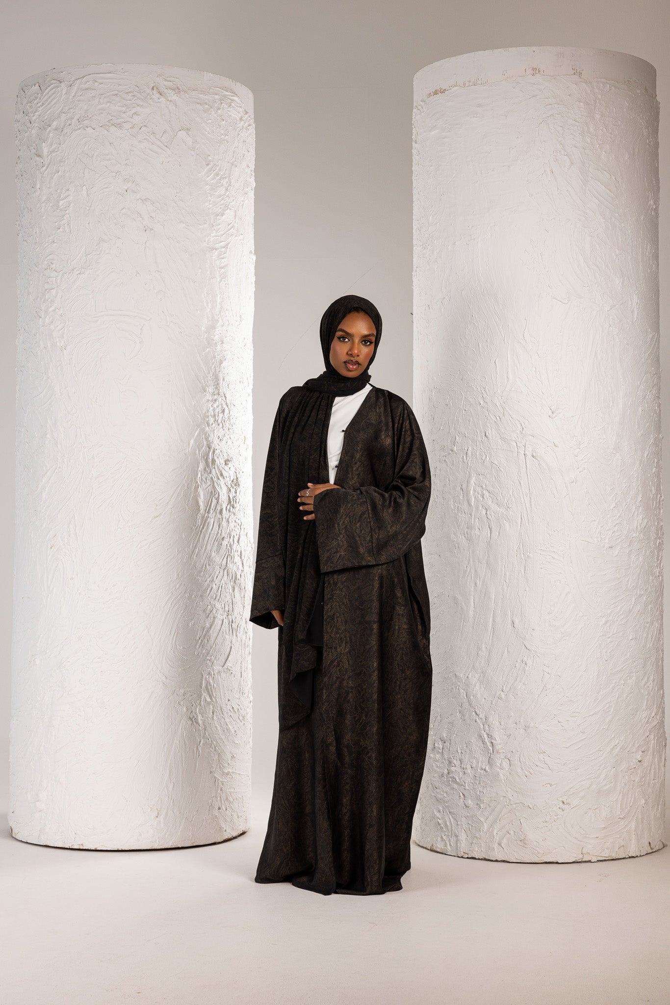 Brown Black Abaya