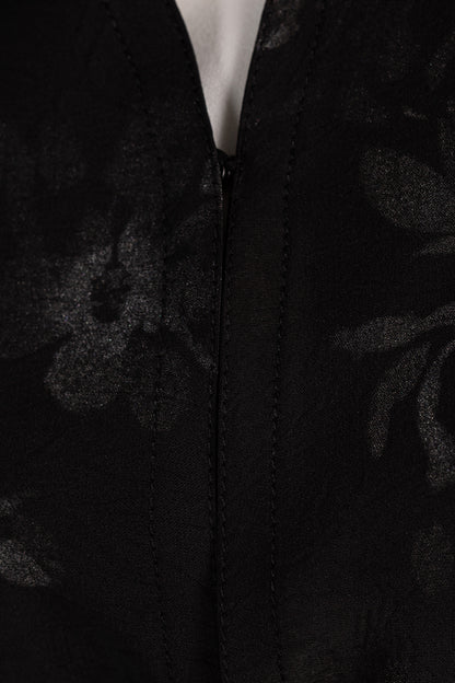 Black and Grey Abaya