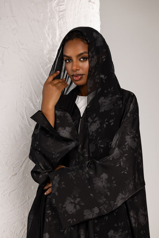Black and Grey Abaya